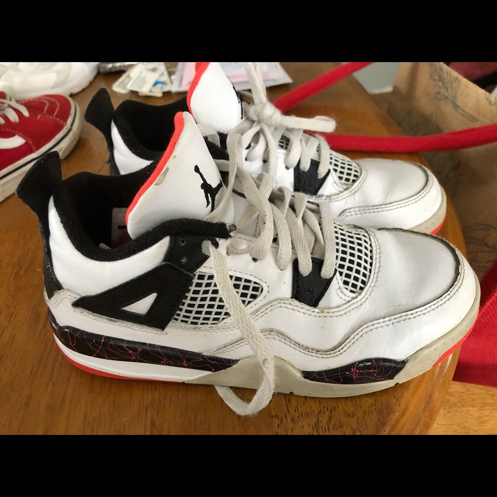 Jordan 4s black and red, size 1